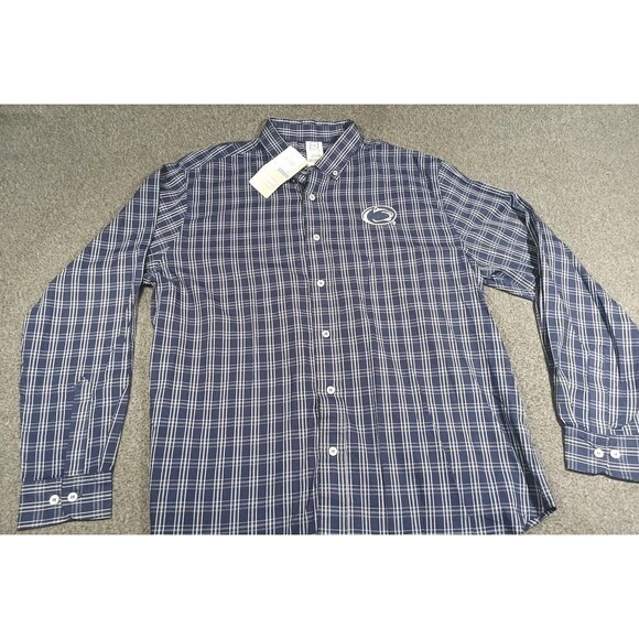Penn State Nittany Lions Button Down Long Sleeve Shirt Mens Lrg Embroidered NWT - Picture 5 of 16